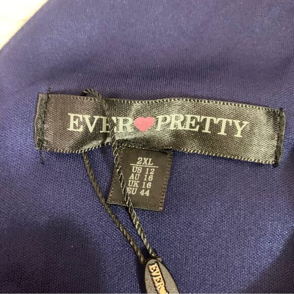 NWT Ever Pretty Tulle Sleeveless Cocktail Gown Size 12 EE0595 - Picture 7 of 9